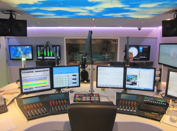 Modern radio studio